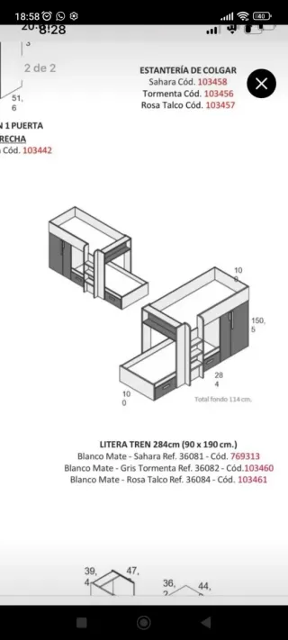 Cama infantil tren  reversible