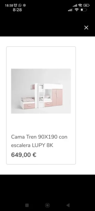 Cama infantil tren  reversible