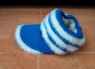 Gorro sport Invierno visera de lana  azul (NUEVO!)