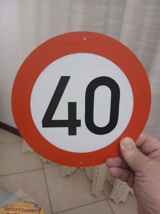 Targa Limite Velocità 40