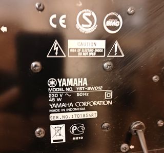 Subwoofer Yamaha YST-SW012 Activo amplificado