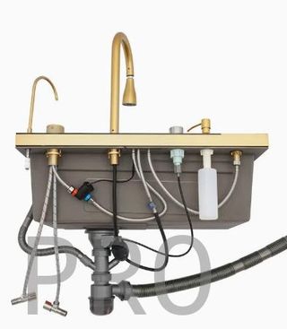 Fregadero Oro Multifunción con Pantalla Digital