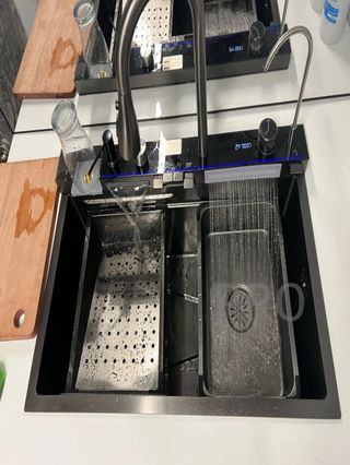 Fregadero Multifunción con Pantalla Digital y Kit de Accesorios en Acero Inoxidable