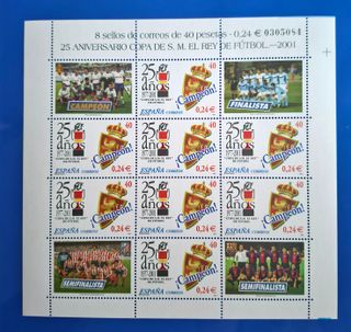 Sellos España 2001 Copa Rey Fútbol Minipliegos