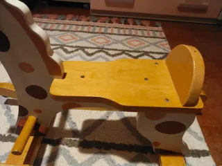 Caballito balancín de madera