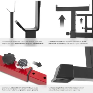 Soporte para pesas ajustable