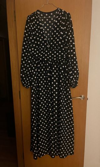 Vestido largo lunares talla 42-44