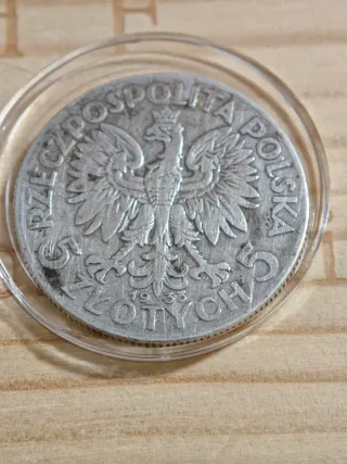 Moneda Plata Polonia 5 Zlotych 1933
