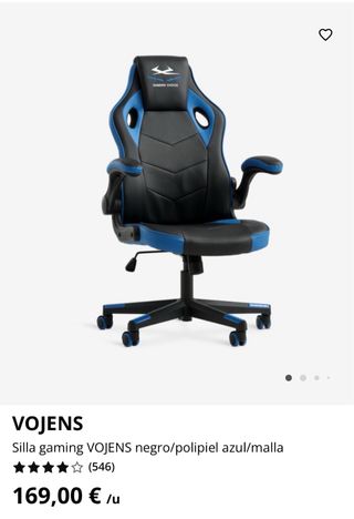 Silla Gamer Escritorio Negra y Azul