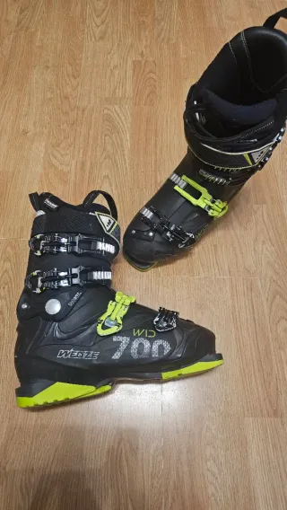 Botas de esquí negras, talla 27.5