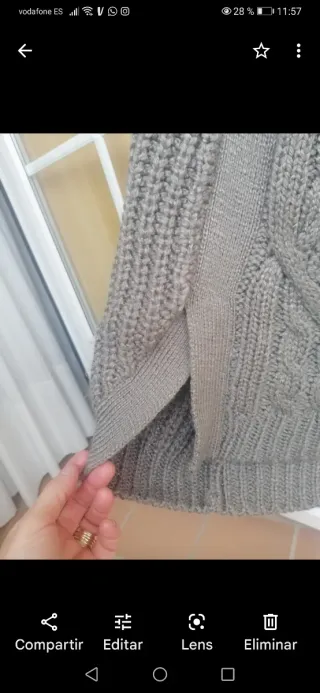 Poncho de punto grueso