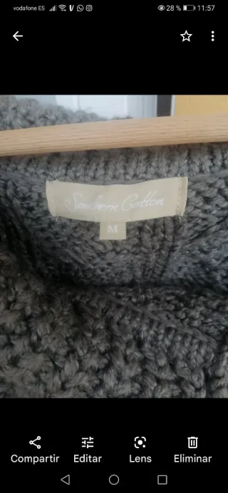 Poncho de punto grueso