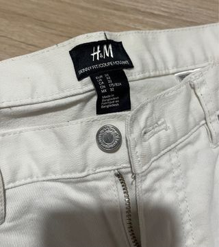 Pantalón vaquero H&M blanco hombre