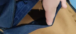 Mochila tipo escolar DC Shoes marrón y azul