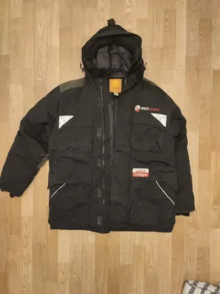 Parka Plumon natural Geologic Negra Talla M/L