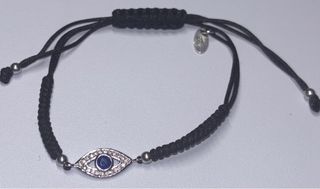 Pulsera Lotus Ojo Turco Plata y Azul