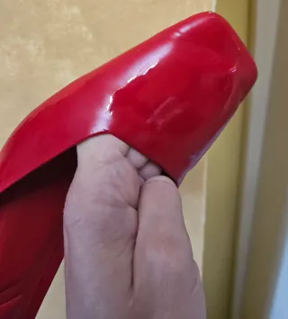 Zapatos Zara charol rojo T.39