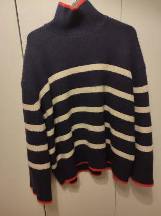 Jersey Zara cuello alto rayas