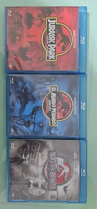 Jurassic Park y World DVD y BLU-RAY