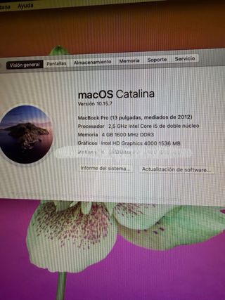 MacBook Pro 13 2012 Plata
