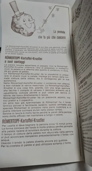 Pentola in ceramica Römertopf per patate