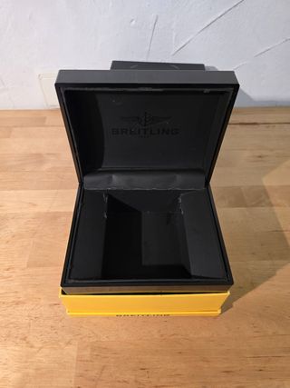 Set completo di scatola per orologio Breitling Nero e Giallo