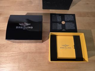 Set completo di scatola per orologio Breitling Nero e Giallo