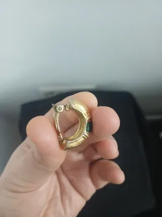 Pendientes Vintage Esmaltados Oro y Azul