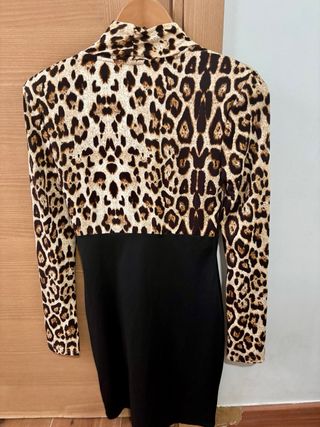 Vestido leopardo y negro Talla M