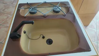 Mueble Cocina Haya con Nevera, Fregadero y Fogones