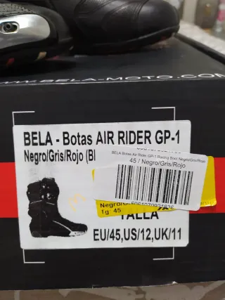 Botas Moto Bela Air Rider GP1 talla 45