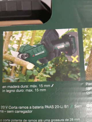 Pack tijeras podar parkside completa con batería