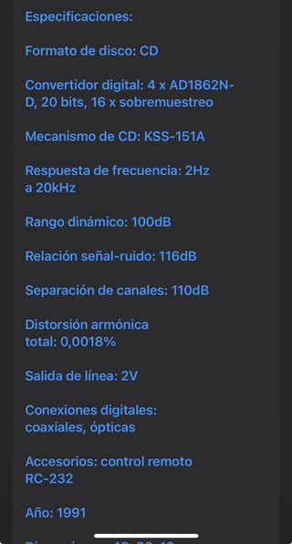 Denon DCD-2560 Reproductor CD Stereo