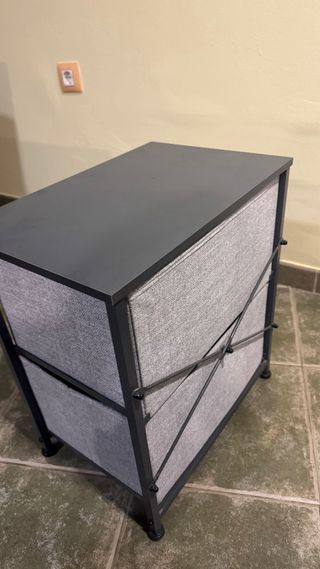 Comodini in tessuto e metallo