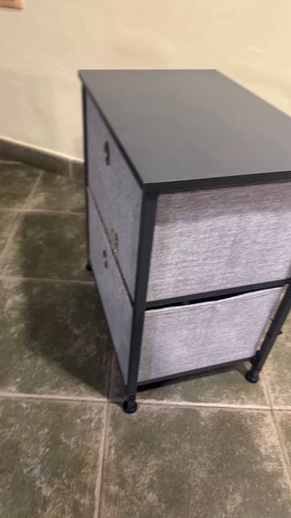 Comodini in tessuto e metallo