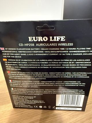 Auriculares Bluetooth EURO LIFE BT 5.0