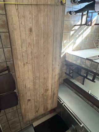 Mesa de madera rústica