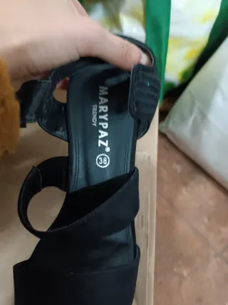 Sandalias de fiesta negras talla 38