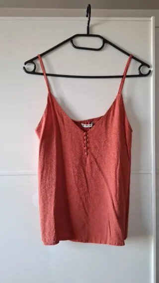 Blusa tirantes teja botones