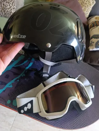 Tabla Snowboard + Botas + Casco + Gafas