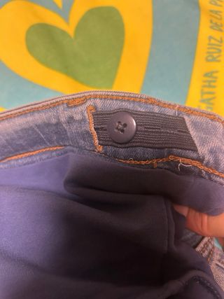 Pantalón pirata premamá azul