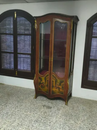 Vitrina Antigua Luis XVI 2 Puertas