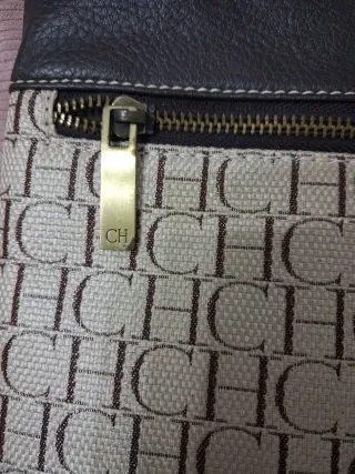 Bandolera Carolina Herrera Beige/Marrón