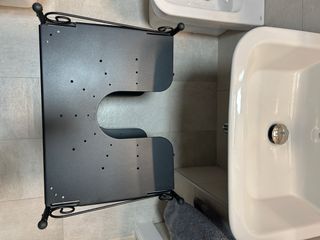 Estantería para lavabo de baño negra