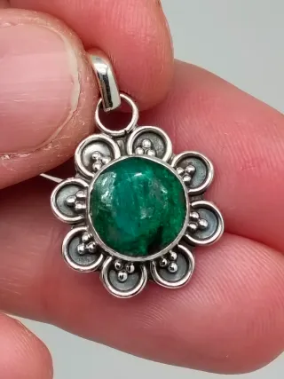 Colgante Plata 925 y Esmeralda