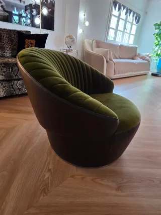 URGE VENDER Butaca Roche Bobois Piel y Terciopelo