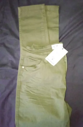 Pantalones Skinny Mujer Talla 40 Verde Denim Co.
