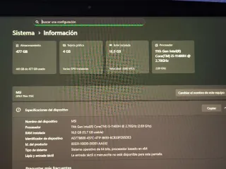 Portátil Gaming MSI