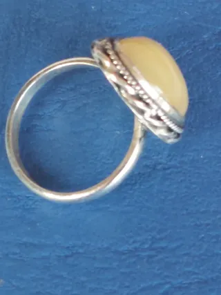 Anillo Plata 925 con Piedra Amarilla