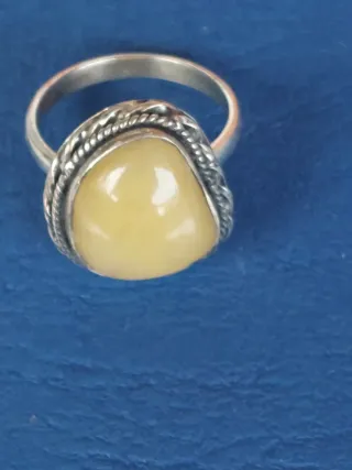 Anillo Plata 925 con Piedra Amarilla